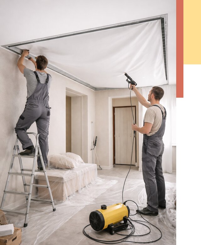 Монтаж натяжного потолка в прихожей в Коркино от 2751 руб. под ключ | ОТДЕЛОЧНИК-Крк