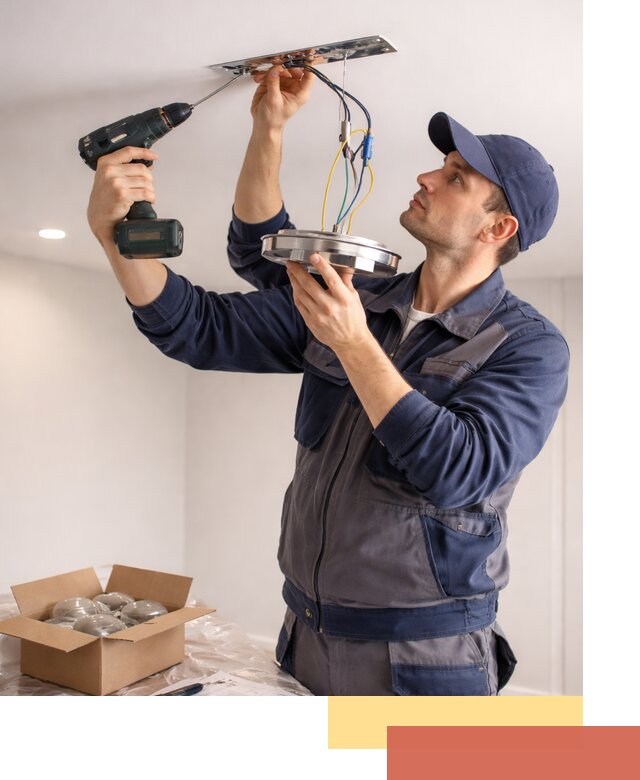 Установка люстры в натяжной потолок в Коркино