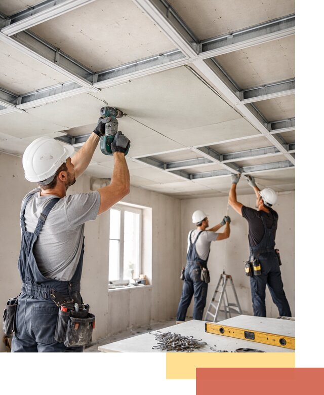 Кессонный потолок из гипсокартона под ключ в Коркино