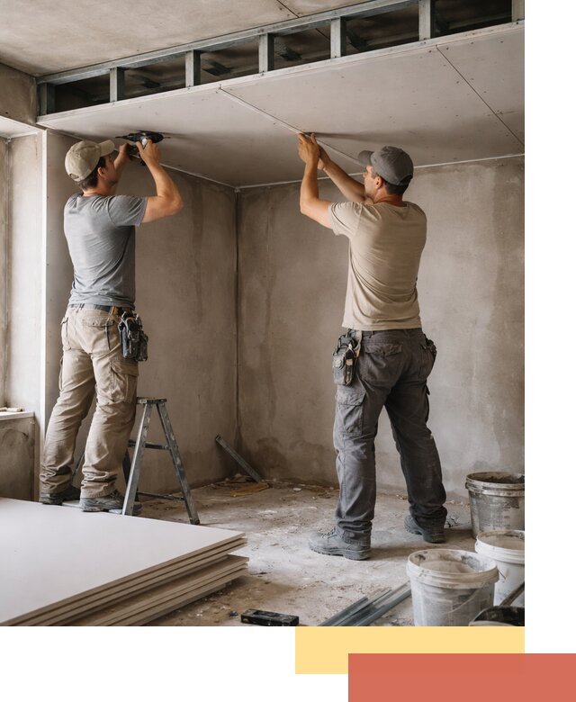 Короб из гипсокартона на потолке под ключ в Коркино