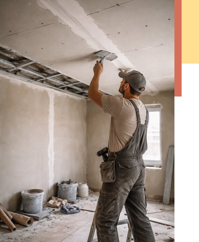 Ремонт потолка из гипсокартона в Коркино от 675 руб./м² — быстро и недорого | ОТДЕЛОЧНИК-Крк