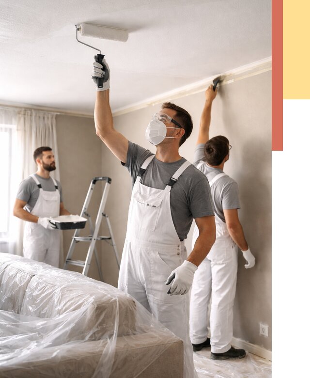 Покраска потолка водоэмельсионной краской в Коркино от 2284 руб/м² — услуги под ключ | ОТДЕЛОЧНИК-Крк