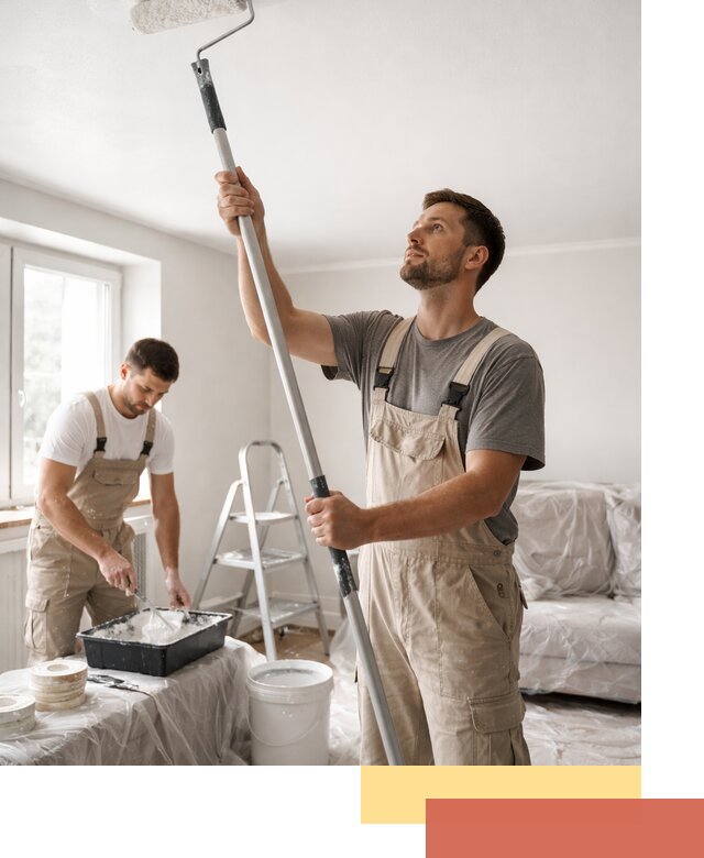 Покраска потолка водоэмульсионной краской в Коркино