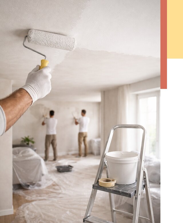 Покраска потолка акриловой краской в Коркино от 2595 руб. | ОТДЕЛОЧНИК-Крк