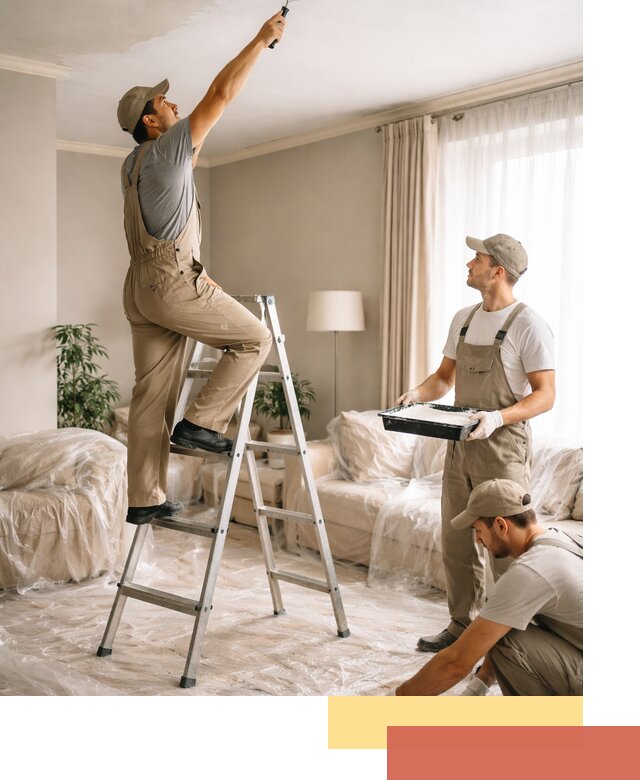 Покраска потолков акриловой краской в Коркино качественно и быстро