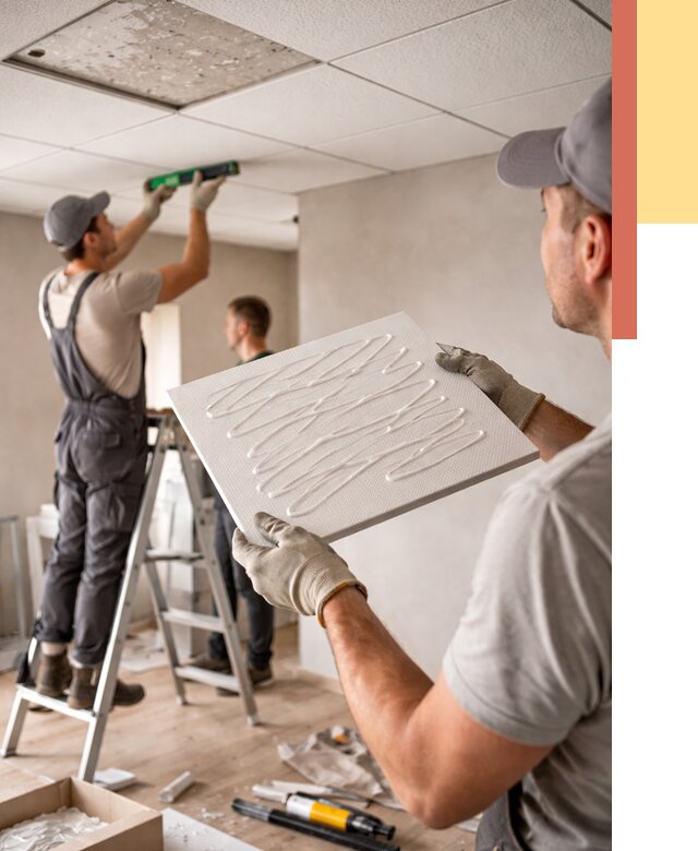 Монтаж потолочной плитки в Коркино от 4671 руб. — быстро и недорого | ОТДЕЛОЧНИК-Крк