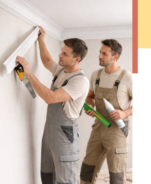 Монтаж потолочного плинтуса в Коркино от 2388 руб. — быстро и недорого | ОТДЕЛОЧНИК-Крк