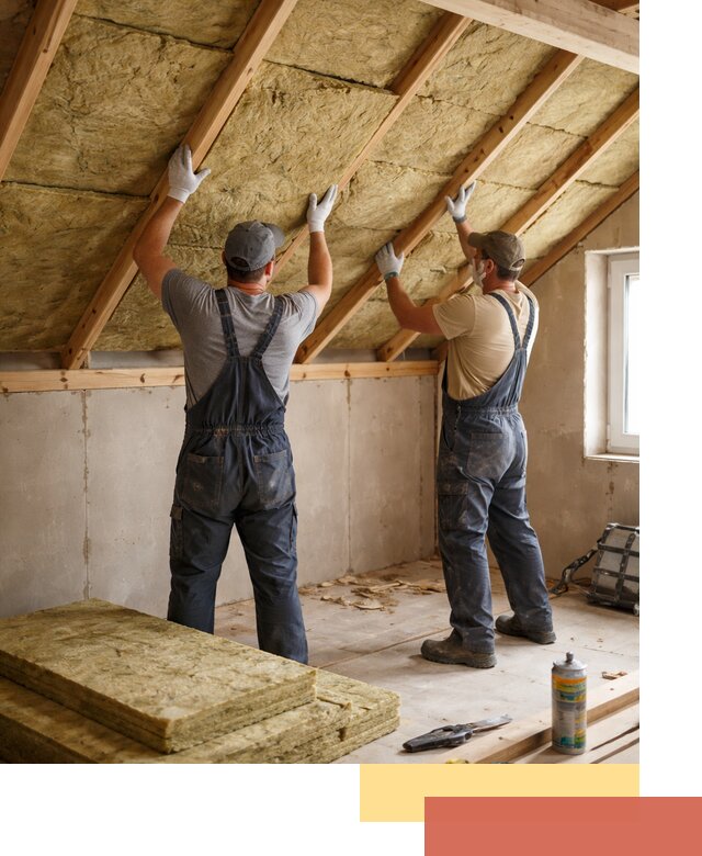 Утепление потолка минеральной ватой в Коркино