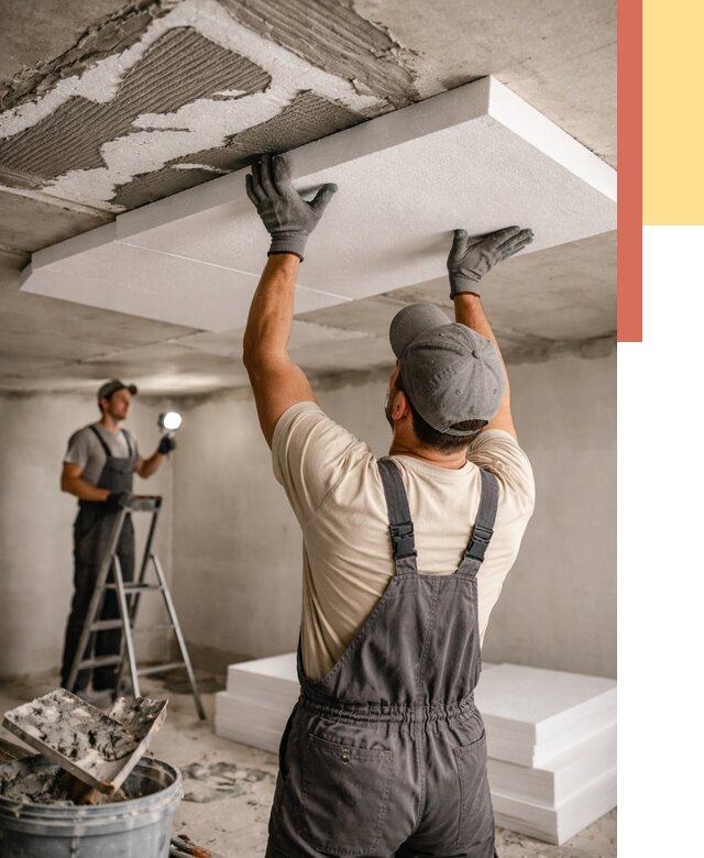 Утепление потолка пенопластом в Коркино от 4671 руб/м2 — недорого и быстро | ОТДЕЛОЧНИК-Крк